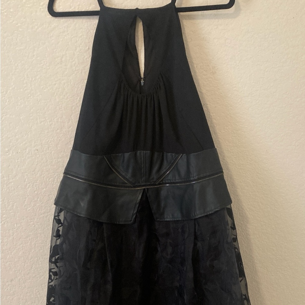 Star Wars Cosplay Black Halter Dress with Lace Skirt